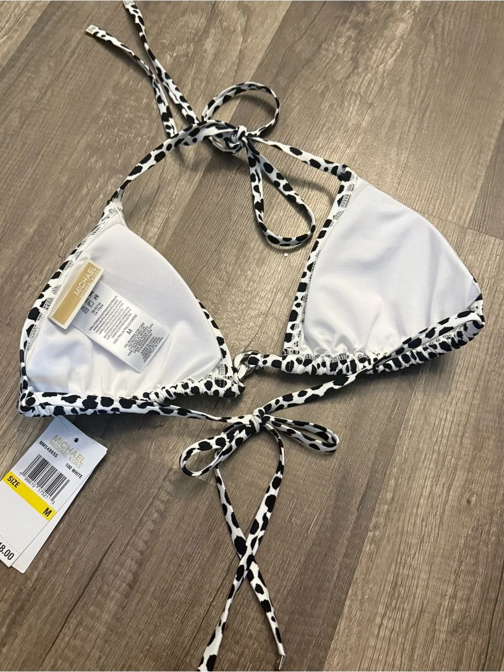 NWT Michael Kors Animal Print Bikini Top